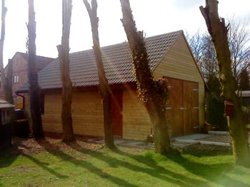 An external garage we erected for a clent in Wakefield