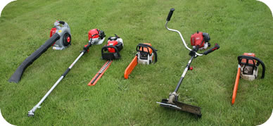 Some of the professional garden tools we use.